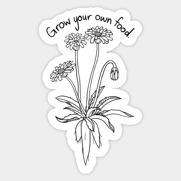 Grow your own food Murnong Sticker by Beautifultd